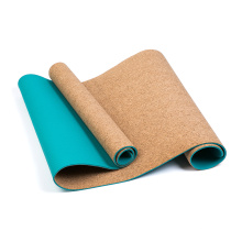 2021 china hot sale factory direct double sided Eco-friendly custom print private label TPE cork yoga mat